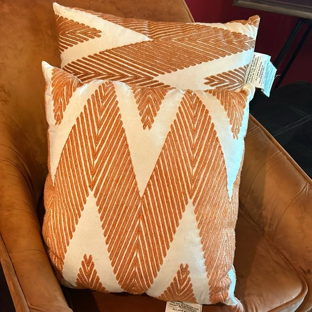 Two throw pillows